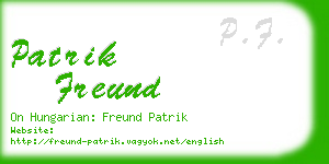 patrik freund business card